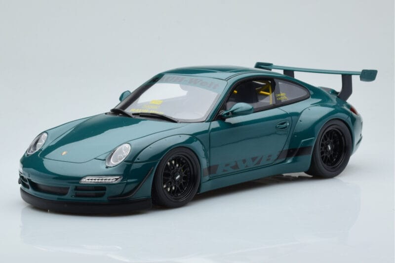Porsche 911 997 RWB Syunkashuto Zaļš GT Spirit 1:18