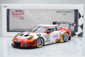 Porsche 911 GT3 R Frikadelli Racing Team #31 M. Arnold / I. Fernandez Winners VLN Round 3 2018 Minichamps 1:18 153186991 Metā — attēls 6 no 6