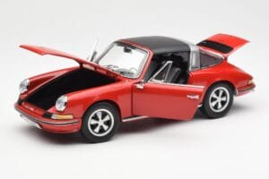 Porsche 911 Targa S Sarkans Schuco 1:18 450036200 Metāls — attēls 2 no 9