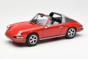 Porsche 911 Targa S Sarkans Schuco 1:18 450036200 Metāls — attēls 3 no 9