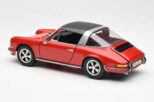 Porsche 911 Targa S Sarkans Schuco 1:18 450036200 Metāls — attēls 8 no 9