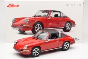 Porsche 911 Targa S Sarkans Schuco 1:18 450036200 Metāls — attēls 9 no 9
