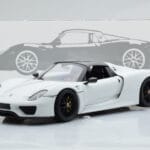 Porsche 918 Spyder Weissach Package Balts Ar Melniem Diskiem Minichamps 1:18 - image 9 of 9