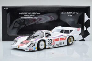 Porsche 956K Liqui Moly Brun Racing #33 H-J. Stuck / H. Grohs / W. Brun 1000km Spa 1983 Minichamps 1:18 155836633 Metāls — attēls 6 no 6