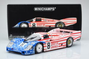 Porsche 956L Spirit of America #8 G. Follmer / J. Morton / K. Miller 24 Hours of Le Mans 1986 Minichamps 1:18 180866508 Metāl — attēls 8 no 8