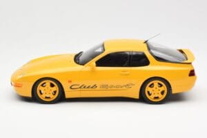 Porsche 968 Clubsport Dzeltens GT Spirit 1:18 GT129 Sveķi — attēls 3 no 6