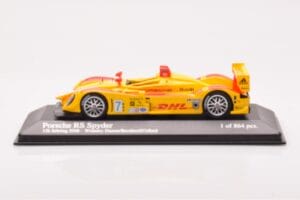 Porsche RS Spyder LMP2 #7 R. Dumas / T. Bernhard / E. Collard Sebring 12 Hours Winners 2008 Minichamps 1:43