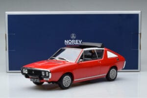 Renault 17 Gordini Decouvrable Sarkans Norev 1:18 185371 Metāls — attēls 6 no 6