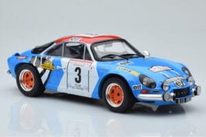Alpine A110 #3 B. Darniche / A. Mahe Tour de Corse 1973 IXO 1:18 18RMC062B Metāls — attēls 4 no 6