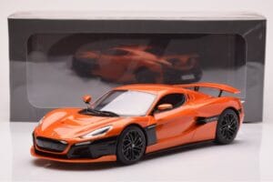 Rimac Nevera Oranžs GT Spirit 1:18 GT880 Sveķi — attēls 6 no 6