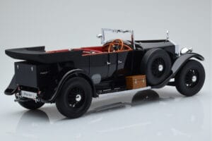 Rolls-Royce Phantom I Kabriolets Melns Kyosho 1:18 08931BK Metāls — attēls 3 no 8