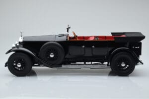 Rolls-Royce Phantom I Kabriolets Melns Kyosho 1:18 08931BK Metāls — attēls 4 no 8