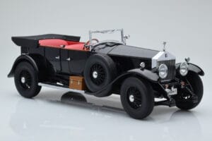 Rolls-Royce Phantom I Kabriolets Melns Kyosho 1:18 08931BK Metāls — attēls 6 no 8