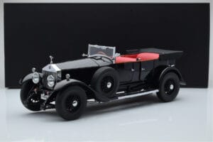 Rolls-Royce Phantom I Kabriolets Melns Kyosho 1:18 08931BK Metāls — attēls 8 no 8