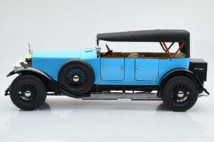 Rolls-Royce Phantom I Kabriolets Zils Kyosho 1:18 08931LB Metāls — attēls 4 no 9