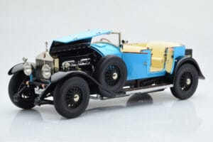 Rolls-Royce Phantom I Kabriolets Zils Kyosho 1:18 08931LB Metāls — attēls 8 no 9