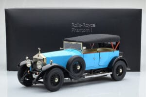 Rolls-Royce Phantom I Kabriolets Zils Kyosho 1:18 08931LB Metāls — attēls 9 no 9