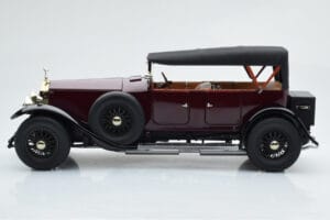 Rolls-Royce Phantom I Kabriolets Bordo Sarkans Kyosho 1:18 08931R Metāls — attēls 4 no 10
