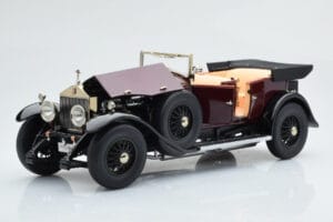 Rolls-Royce Phantom I Kabriolets Bordo Sarkans Kyosho 1:18 08931R Metāls — attēls 9 no 10