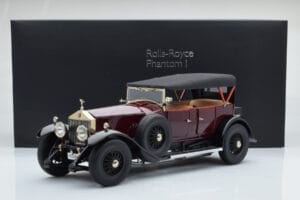 Rolls-Royce Phantom I Kabriolets Bordo Sarkans Kyosho 1:18 08931R Metāls — attēls 10 no 10