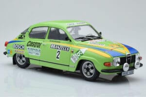 Saab 96 V4 #2 S. Blomqvist / H. Sylvan Rally Sweden 1976 IXO 1:18 18RMC085B Metāls — attēls 4 no 6
