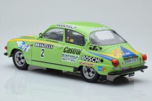 Saab 96 V4 #2 S. Blomqvist / H. Sylvan Rally Sweden 1976 IXO 1:18 18RMC085B Metāls — attēls 5 no 6