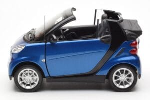 Smart Fortwo 451 Cabrio Zils & Melns Minichamps 1:18 150036330 Metāls — attēls 4 no 8