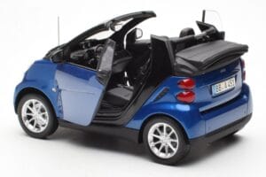 Smart Fortwo 451 Cabrio Zils & Melns Minichamps 1:18 150036330 Metāls — attēls 5 no 8