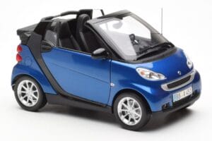 Smart Fortwo 451 Cabrio Zils & Melns Minichamps 1:18 150036330 Metāls — attēls 6 no 8