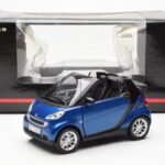 Smart Fortwo 451 Cabrio Zils & Melns Minichamps 1:18 - image 8 of 8