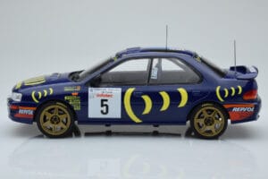Subaru Impreza 555 #5 C. Sainz / L. Moya Tour de Corse 1995 IXO 1:18 18RMC063A Metāls — attēls 3 no 6