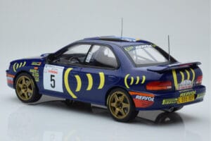 Subaru Impreza 555 #5 C. Sainz / L. Moya Tour de Corse 1995 IXO 1:18 18RMC063A Metāls — attēls 5 no 6