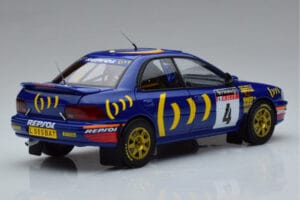 Subaru Impreza #4 C. McRae / D. Ringer Winner RAC Rally 1994 Kyosho 1:18 08962A Metāls — attēls 3 no 9