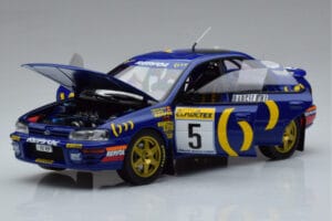 Subaru Impreza #5 C. Sainz / L. Moya 2nd Place Rally Monte Carlo 1995 Kyosho 1:18 08962B Metāls — attēls 2 no 9