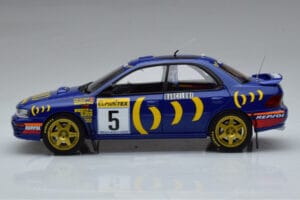 Subaru Impreza #5 C. Sainz / L. Moya 2nd Place Rally Monte Carlo 1995 Kyosho 1:18 08962B Metāls — attēls 4 no 9