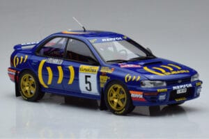 Subaru Impreza #5 C. Sainz / L. Moya 2nd Place Rally Monte Carlo 1995 Kyosho 1:18 08962B Metāls — attēls 5 no 9