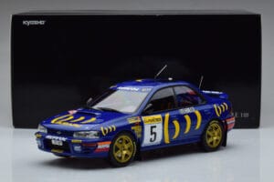Subaru Impreza #5 C. Sainz / L. Moya 2nd Place Rally Monte Carlo 1995 Kyosho 1:18 08962B Metāls — attēls 9 no 9