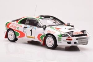 Toyota Celica Turbo 4WD ST185 #1 J. Kankkunen / J. Piironen Safari Rally 1993 IXO 1:18 18RMC150A Metāls — attēls 4 no 6