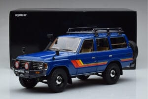 Toyota Land Cruiser 60 Zils Ar Papildu Detaļām Kyosho 1:18 08956XBL Metāls — attēls 11 no 11
