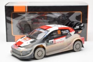 Toyota GR Yaris Rally1 #69 K. Rovanpera / J. Halttunen Safari Rally Kenya 2023 Dirty Version IXO 1:18 18RMC173B Metāls — attēls 6 no 6