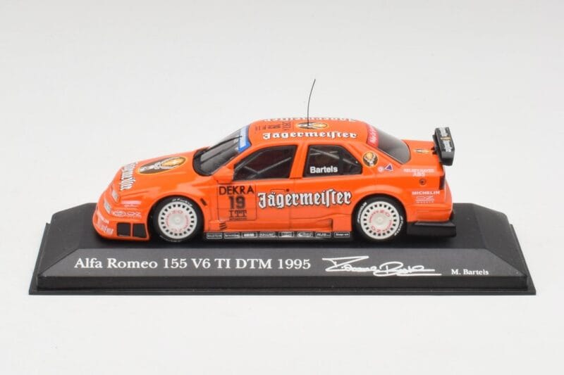 Alfa Romeo 155 V6 TI #19 Jagermeister M. Bartels DTM 1995 Minichamps 1:43 430950219 Metāls