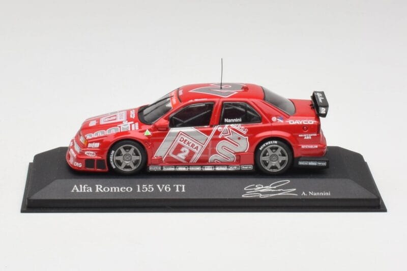 Alfa Romeo 155 V6 TI #2 Team Alfa Corse A. Nannini DTM 1994 Minichamps 1:43 430940202 Metāls