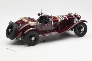 Alfa Romeo 1750 GS Spider #84 T. Nuvolari / B. Guidotti Mille Miglia Winner 1930 CMC 1:18 M-141 Metāls — attēls 2 no 6