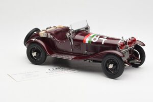 Alfa Romeo 1750 GS Spider #84 T. Nuvolari / B. Guidotti Mille Miglia Winner 1930 CMC 1:18 M-141 Metāls — attēls 4 no 6