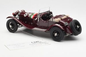 Alfa Romeo 1750 GS Spider #84 T. Nuvolari / B. Guidotti Mille Miglia Winner 1930 CMC 1:18 M-141 Metāls — attēls 5 no 6