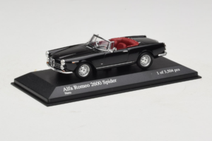 Alfa Romeo 2600 Spider Melns Minichamps 1:43 400120630 Metāls — attēls 2 no 4