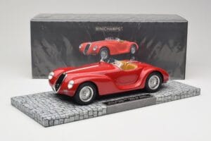 Alfa Romeo 6C 2500 SS Corsa Spider Sarkans Minichamps 1:18 107120230 Sveķi — attēls 6 no 6
