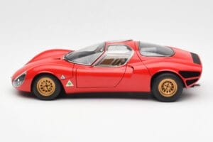 Alfa Romeo 33 Stradale Sarkans AUTOart 1:18 70191 Metāls — attēls 4 no 8