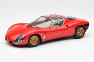 Alfa Romeo 33 Stradale Sarkans AUTOart 1:18 70191 Metāls