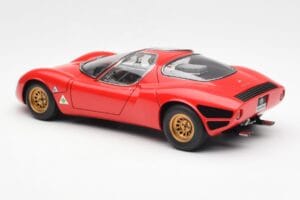 Alfa Romeo 33 Stradale Sarkans AUTOart 1:18 70191 Metāls — attēls 7 no 8